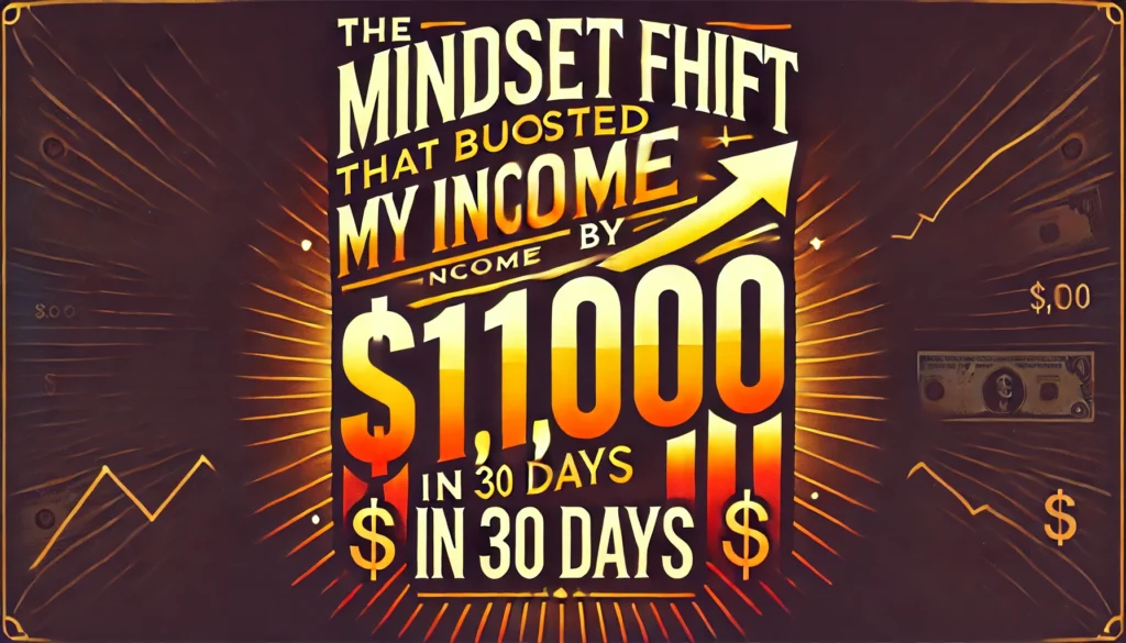 The Mindset Shift That Boosted My Income by $1,000 in 30 Days