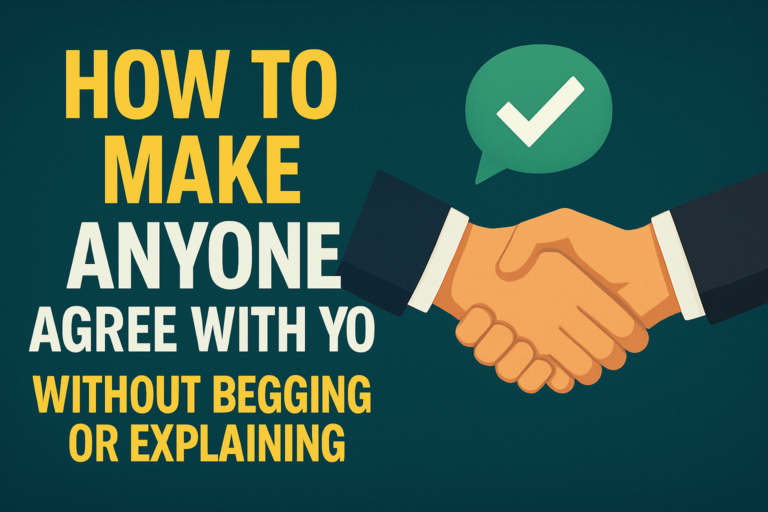 How to make anyone agree with you without begging or explaining