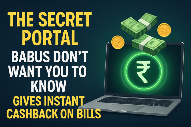 The secret portal babus don’t want you to know gives instant cashback on bills