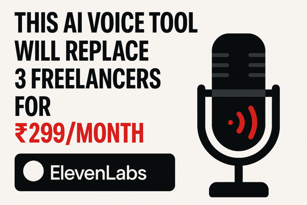 This AI Voice Tool Will Replace 3 Freelancers for ₹299/Month