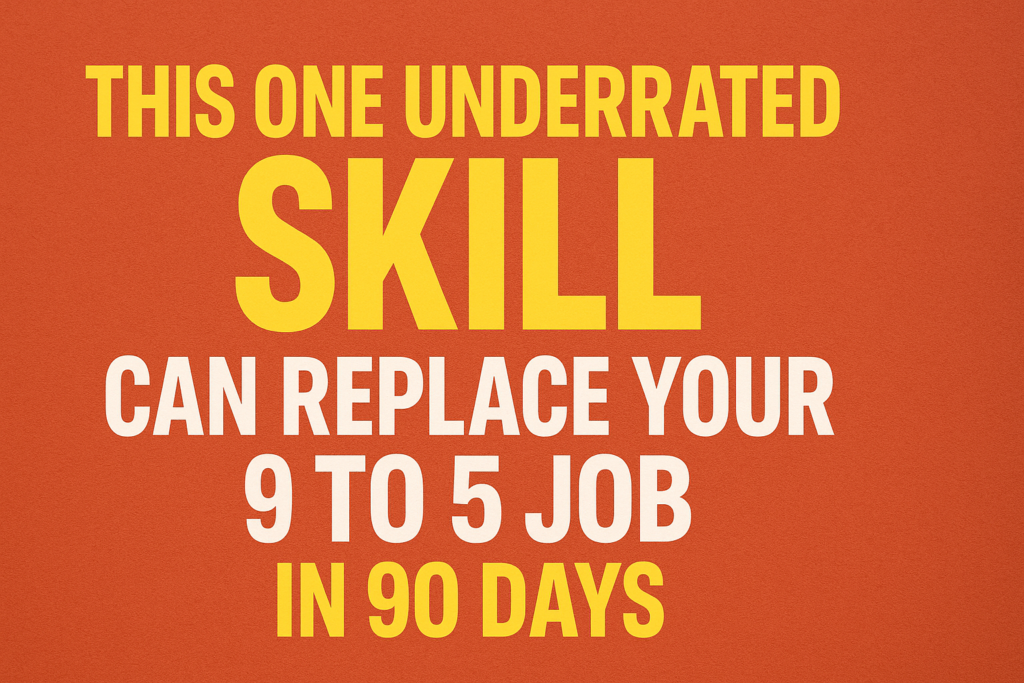 This one underrated skill can replace your 9 to 5 job in 90 days
